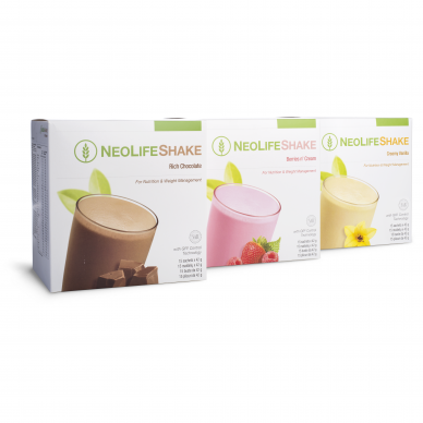 „NeoLifeShake“, baltyminis gėrimas - maisto pakaitalas, uogų ir grietinėlės, šokolado ir vanilės skonių