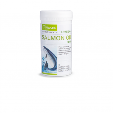 „Omega-3 Salmon Oil Plus“, žuvies taukų maisto papildas Neolife