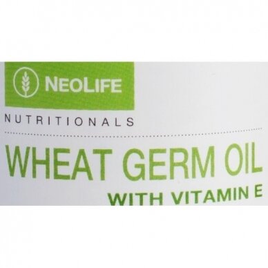 „Wheat Germ Oil with Vitamin E“, vitamino E maisto papildas Neolife 3